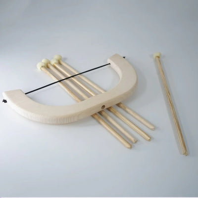 Handmade Wooden Bow & Arrow Set – Pom - Pom Arrows for Kids – Learning & Educational Toys on Brown Living™. SKU: archery. Img 7.