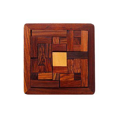 Handmade Wooden Jigsaw Puzzle for Kids and Adults - | Verified Sustainable by Brown Living™