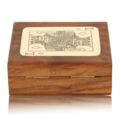 Handmade Wooden Single Deck Playing Card Case | Poker King – Card Games by Craft Cooper available on Brown Living™. . SKU: 1033 - CC. Img 5.