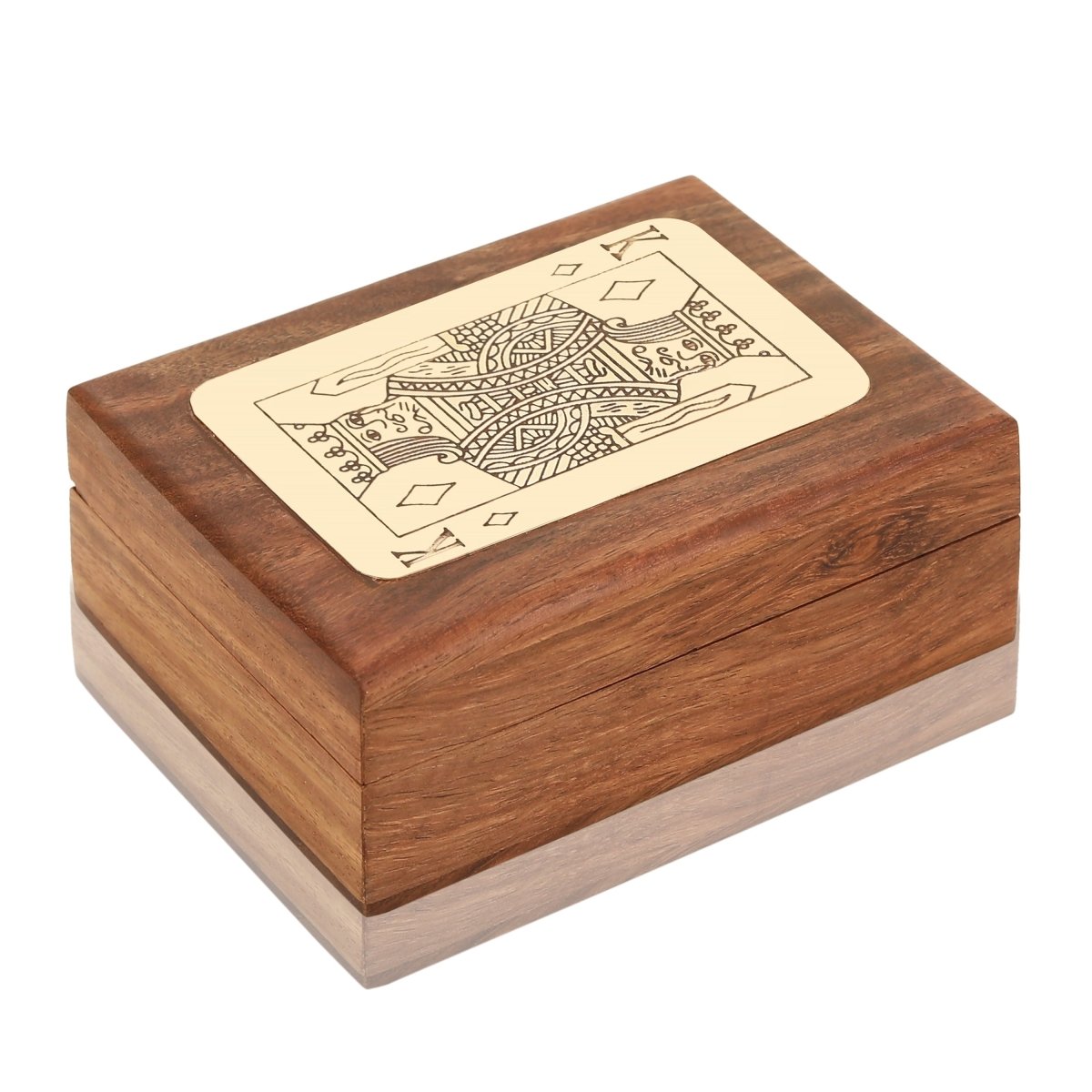 Handmade Wooden Single Deck Playing Card Case | Poker King – Card Games by Craft Cooper available on Brown Living™. . SKU: 1033 - CC. Img 4.