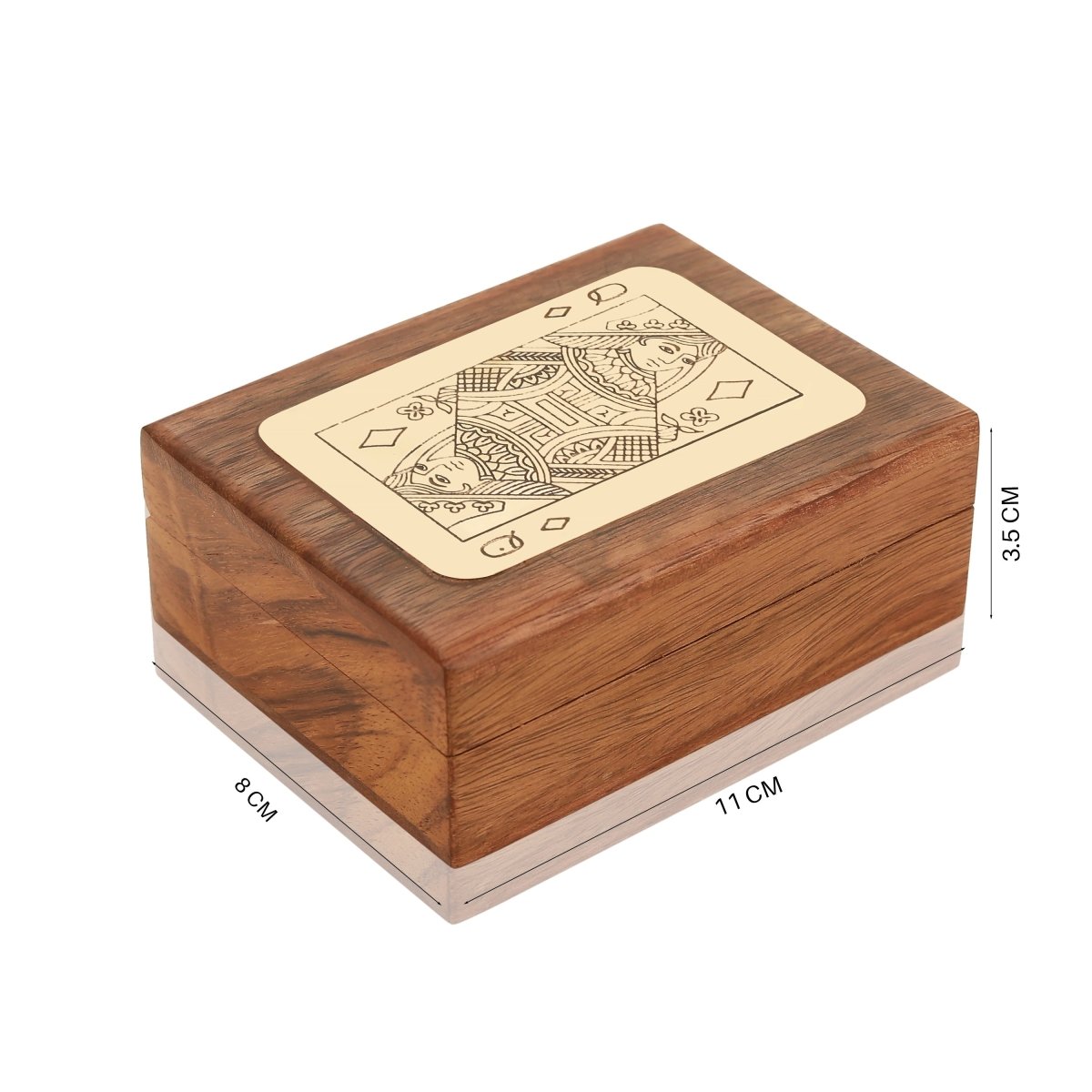 Handmade Wooden Single Deck Playing Card Case | Poker Queen – Card Games by Craft Cooper available on Brown Living™. . SKU: 10345435. Img 2.
