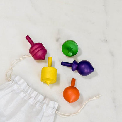 Handmade Wooden Spin Toy for 3 to 12 Years Old Kids | Pack Of 5 | Verified Sustainable by Brown Living™