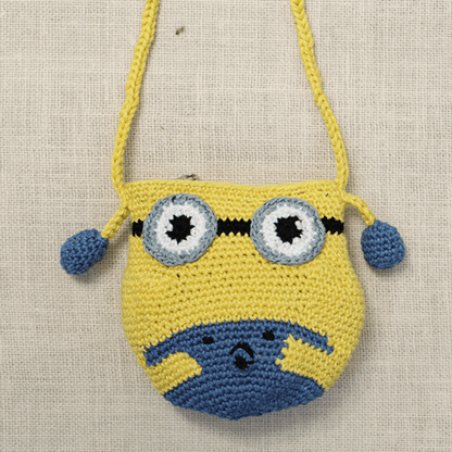 Handmade Yellow Minion Crochet Bag – Kids Bags on Brown Living™. SKU: SARKID03. Img 10.