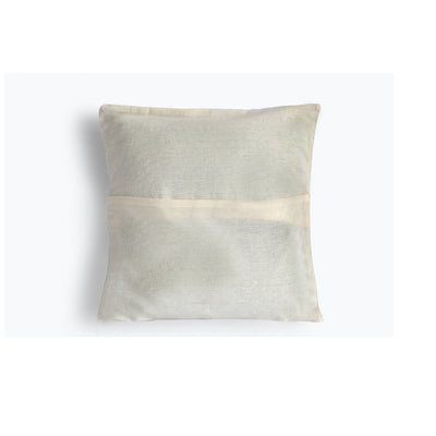 Handwoven Cotton Japfu Grey & White Tribal Cushion Cover – Covers & Inserts on Brown Living™. SKU: UD00000101. Img 2.