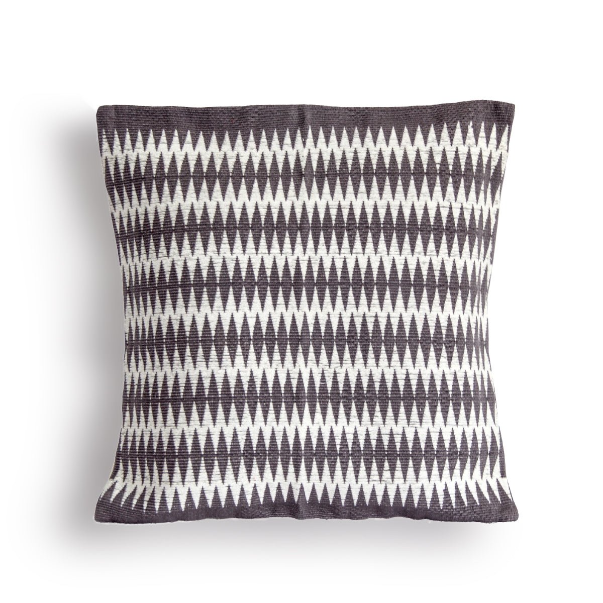 Handwoven Cotton Patkai Grey & White Tribal Cushion Cover – Covers & Inserts on Brown Living™. SKU: UD00000099. Img 1.