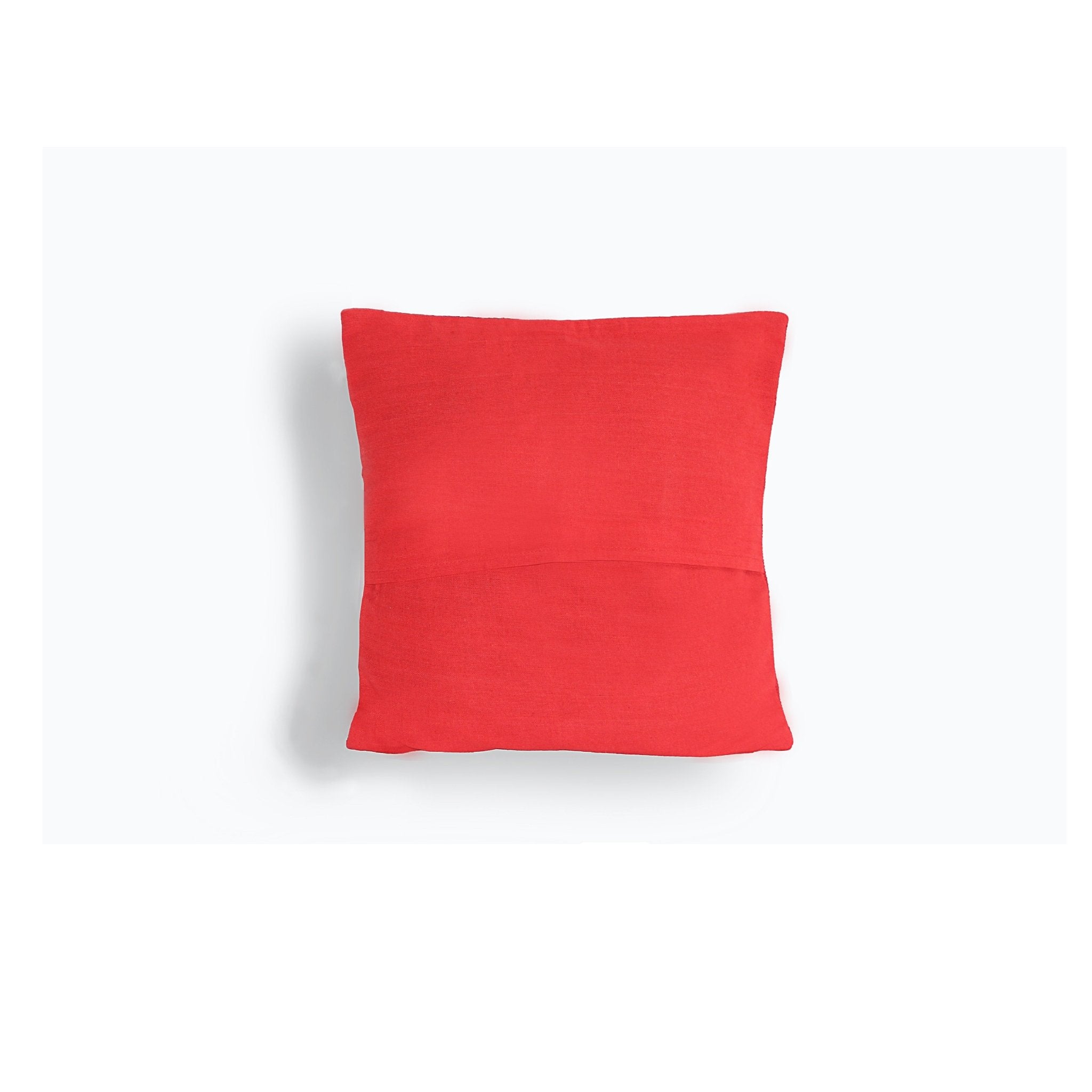 Handwoven Cotton Shilloi Red And Black Tribal Cushion Cover – Covers & Inserts on Brown Living™. SKU: UD00000106. Img 3.