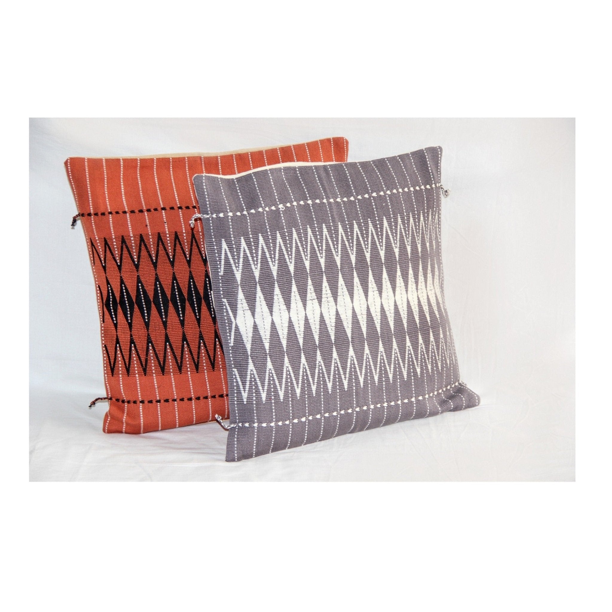 Handwoven Dzukou Cotton Cushion Cover – Covers & Inserts on Brown Living™. SKU: UD00000116. Img 4.