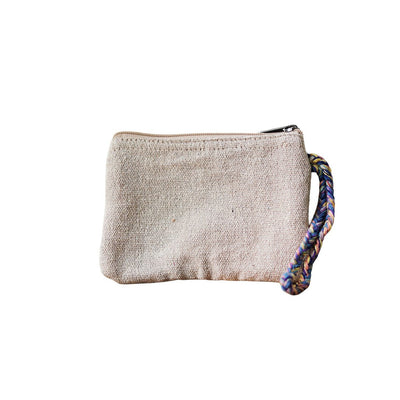 Handwoven Fabric Purse | Compact Zip Pouch | Everyday Essential – Hand Bag on Brown Living™. SKU: OGESPR04. Img 4.