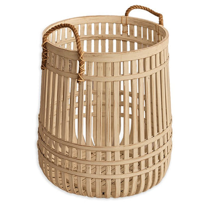 Handwoven Multipurpose Quito White Wash –Storage Basket – Pots & Planters on Brown Living™. SKU: QuitoBasketWhiteWashSmall. Img 2.
