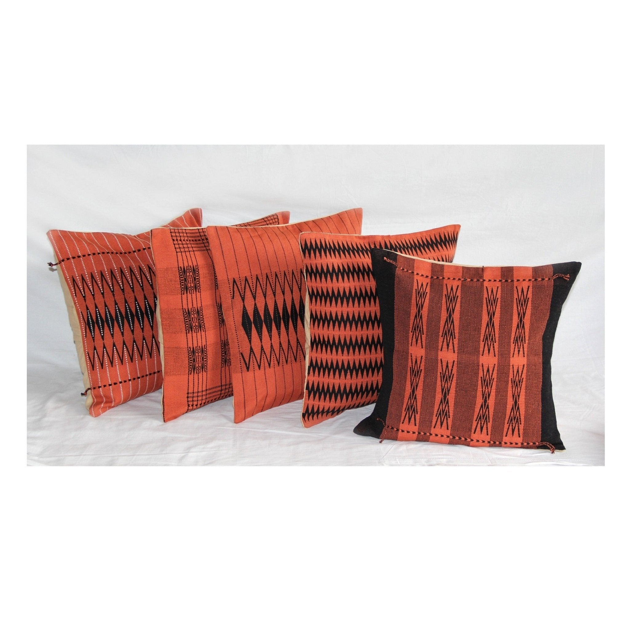 Handwoven Patkai Cotton Cushion Cover – Covers & Inserts on Brown Living™. SKU: UD00000114. Img 3.