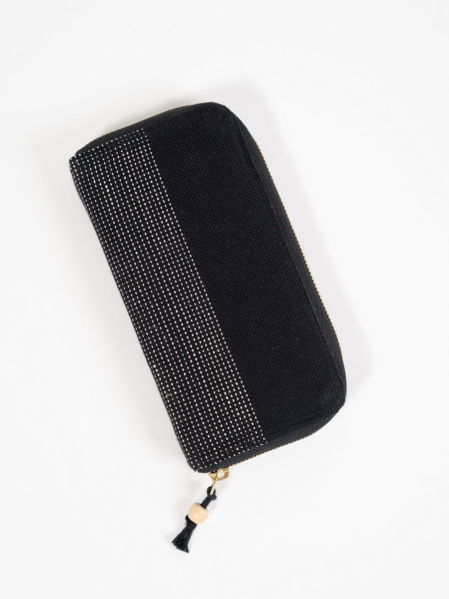 Handwoven Purse for Women | Rekha Artisan Woven Bag – Womens Wallet on Brown Living™. SKU: S25REKHPURS222-BLK. Img 3.