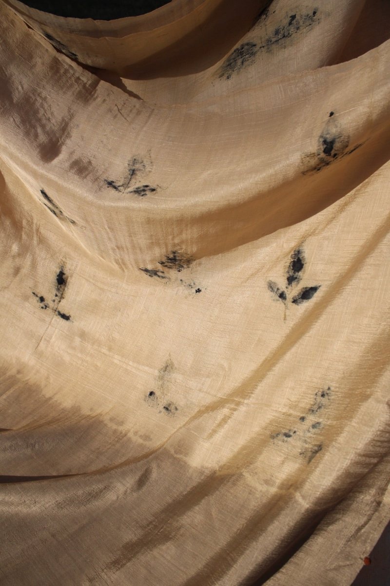 Handwoven Shambhu Silk Banana Saree - Beige & Grey | Verified Sustainable by Brown Living™