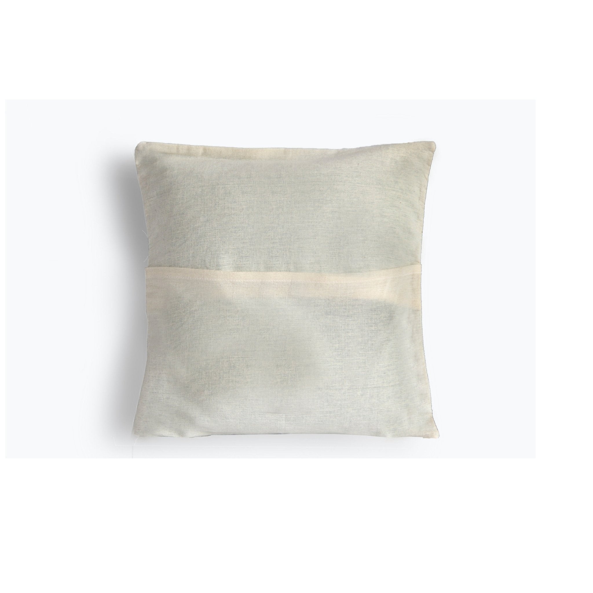 Handwoven White Dzukou Cushion Cover – Covers & Inserts on Brown Living™. SKU: UD00000113. Img 2.