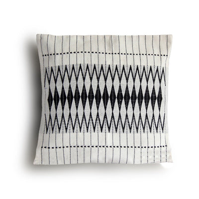 Handwoven White Dzukou Cushion Cover – Covers & Inserts on Brown Living™. SKU: UD00000113. Img 1.