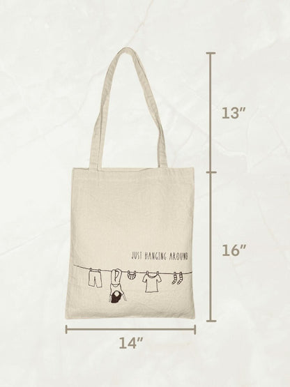 Hanging Around - 100% Cotton Canvas Tote Bag | Verified Sustainable by Brown Living™