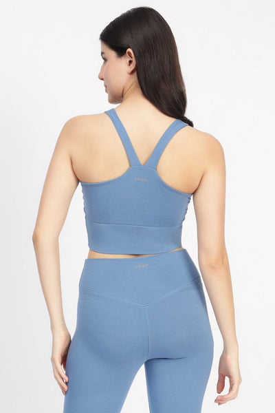 Hannah - Athletic Padded Tank Top – Womens Top by elope available on Brown Living™. XS Navy. SKU: ELHNB002XS. Img 2.