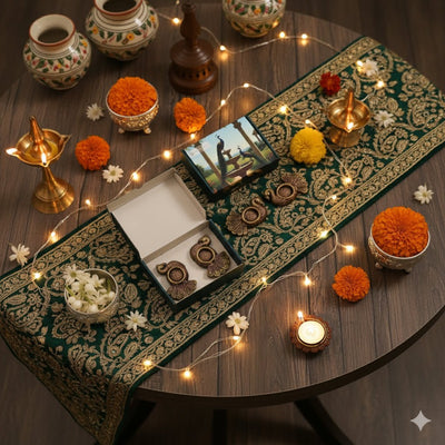 Hans T - Light Diya Set – Traditional Decorative Set – Home Decor on Brown Living™. SKU: D45. Img 7.