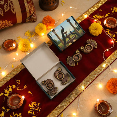 Hans T - Light Diya Set – Traditional Decorative Set – Home Decor on Brown Living™. SKU: D45. Img 6.