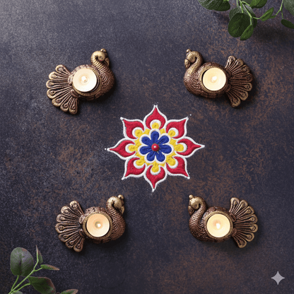 Hans T - Light Diya Set – Traditional Decorative Set – Home Decor on Brown Living™. SKU: D45. Img 8.