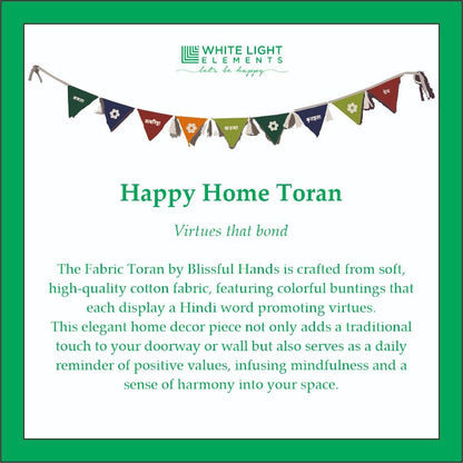 Happy Home Toran (Fabric) | Verified Sustainable by Brown Living™