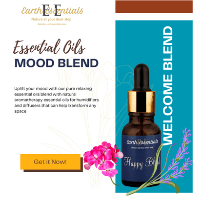 Happy Oils Blend – Uplifting & Calming Aromatherapy Essential Oil – Essential Oils on Brown Living™. SKU: EssentialOil-HappyBlend. Img 2.