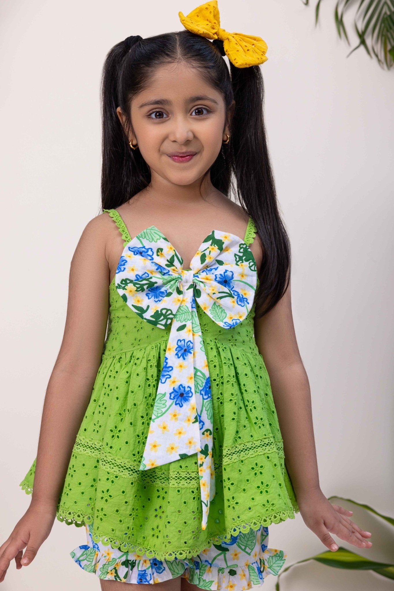 Harbor Relaxed Fit Linen Co - ord for Stylish Little Girls – Kids Daywear Sets on Brown Living™. SKU: ML-EN-HS-3423to4. Img 2.