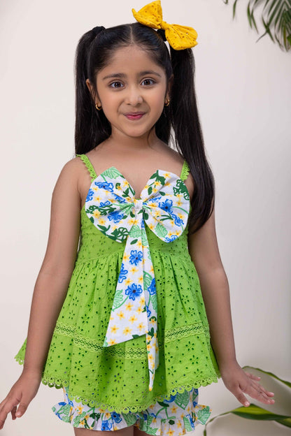 Harbor Relaxed Fit Linen Co - ord for Stylish Little Girls – Kids Daywear Sets on Brown Living™. SKU: ML-EN-HS-3423to4. Img 2.