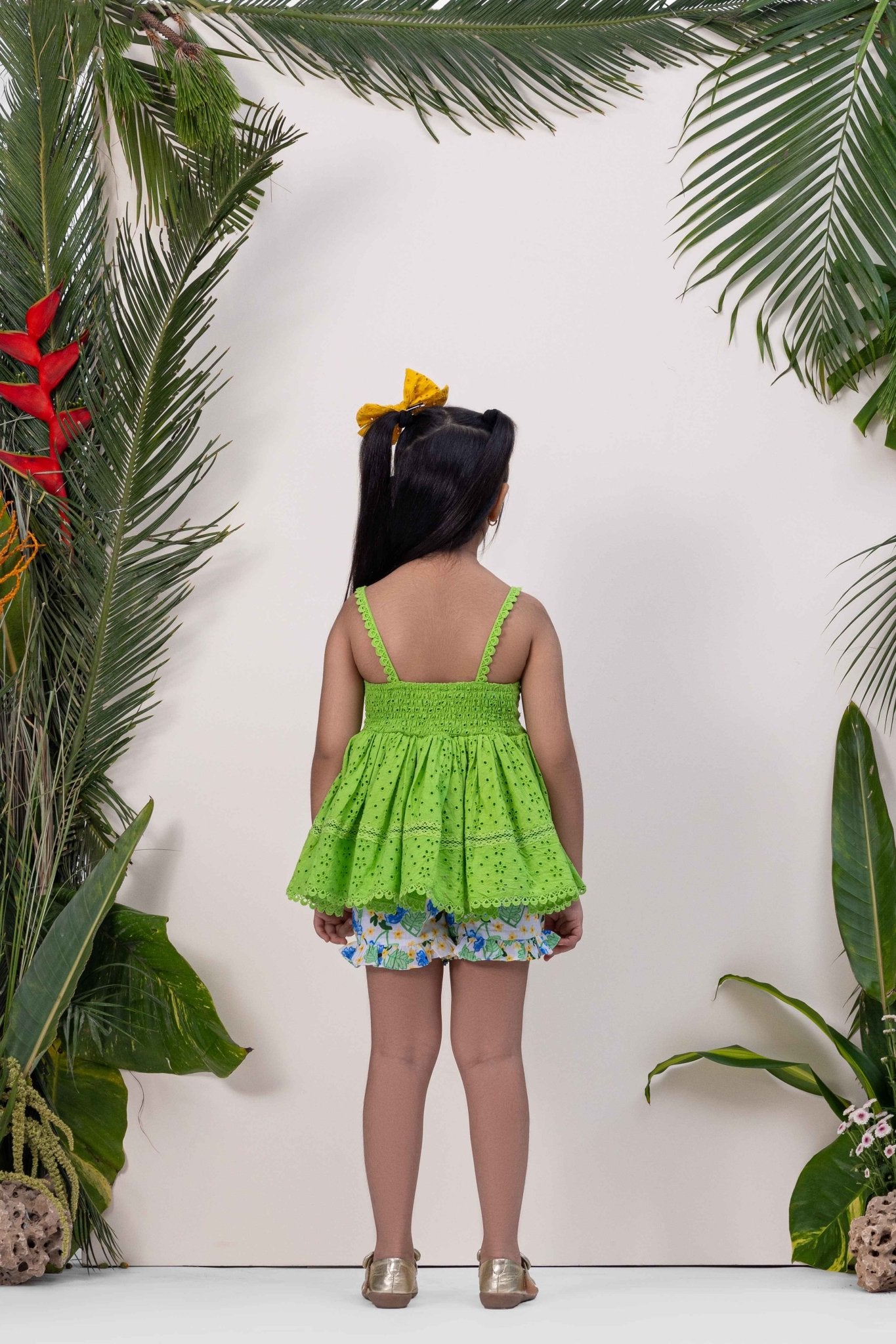 Harbor Relaxed Fit Linen Co - ord for Stylish Little Girls – Kids Daywear Sets on Brown Living™. SKU: ML-EN-HS-3423to4. Img 4.