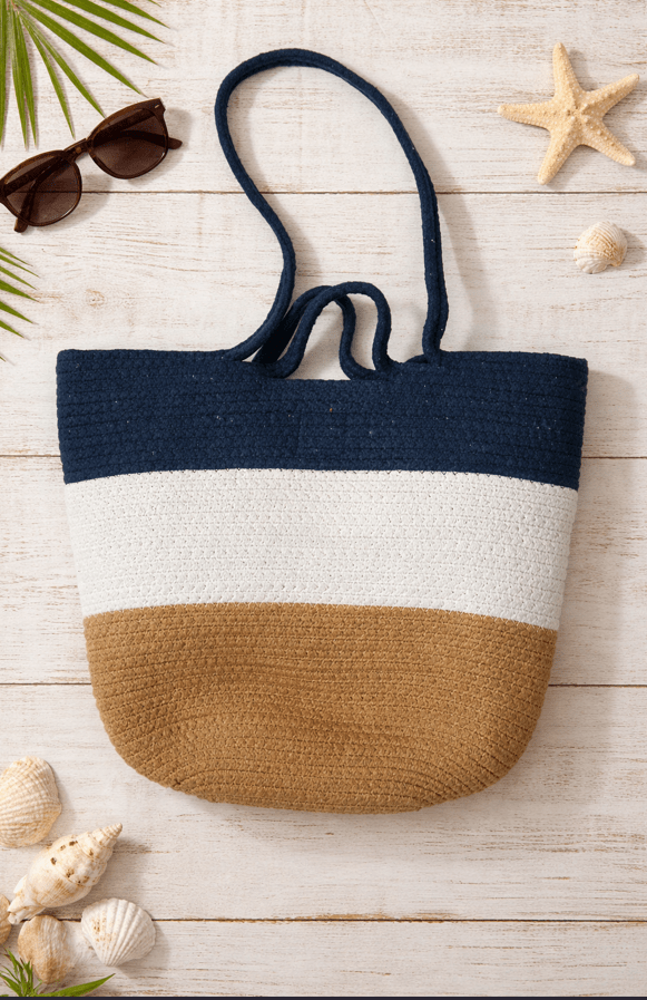 Harbor Weave Tote Bag Eco Friendly Woven Carry Bag – Bags on Brown Living™. SKU: OEP946. Img 1.