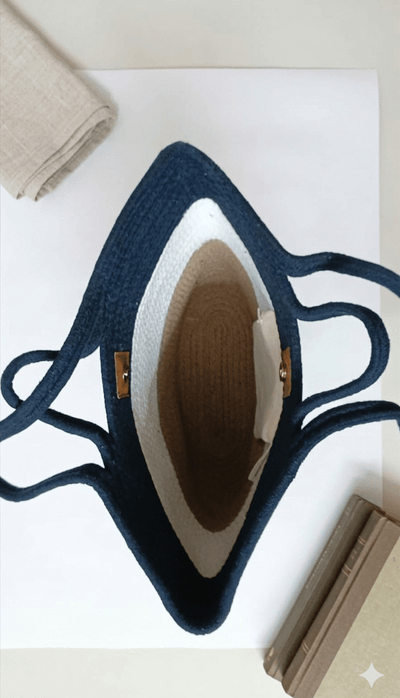 Harbor Weave Tote Bag Eco Friendly Woven Carry Bag – Bags on Brown Living™. SKU: OEP946. Img 3.