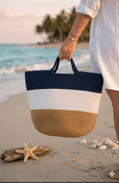 Harbor Weave Tote Bag Eco Friendly Woven Carry Bag – Bags on Brown Living™. SKU: OEP946. Img 4.