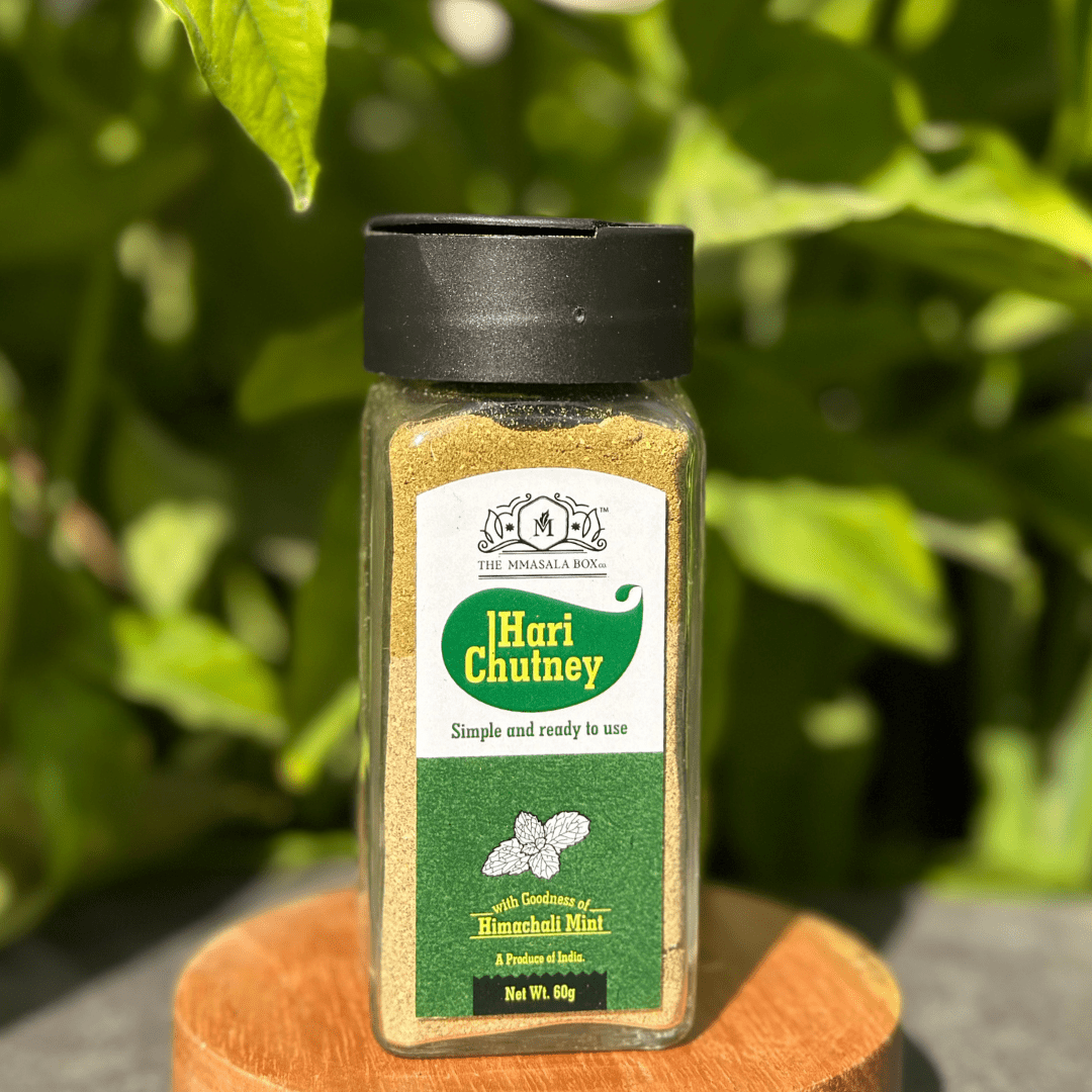 Hari Chutney Mix 60g – Fresh Green Chutney Spice Blend – Seasonings & Spices on Brown Living™. SKU: TMMBC08. Img 1.