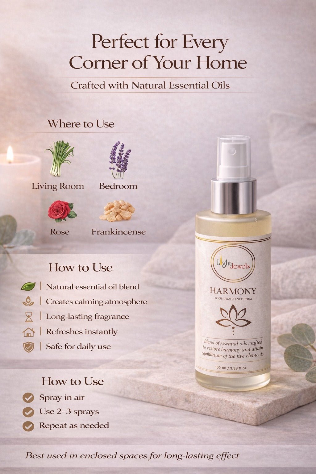 Harmony All Natural Room Freshener Spray – Fragrance Diffusers on Brown Living™. SKU: SN2588. Img 7.