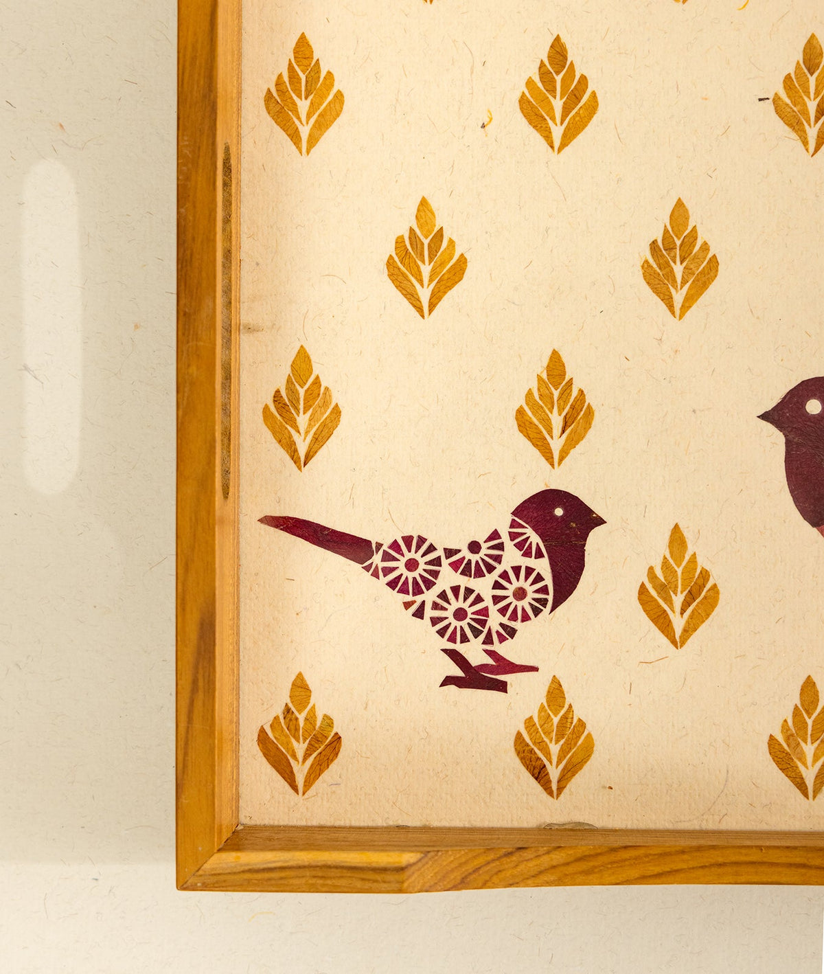 Harvest Sparrow Square Tray | Diwali Festive Serving Tray – Trays & Platters on Brown Living™. SKU: Gul_Diwali_26_022. Img 3.