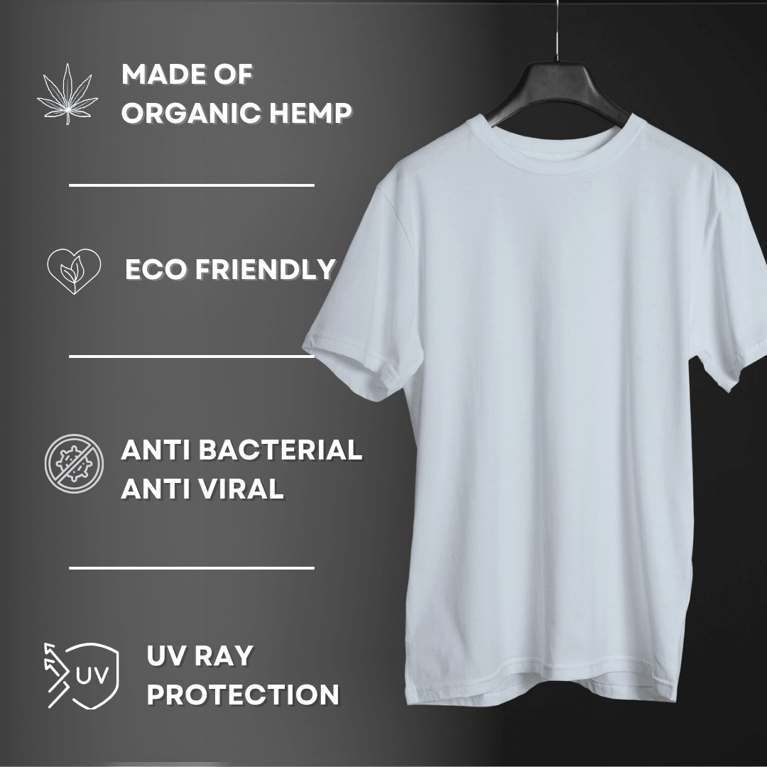 Haze Blue | Hemp T-Shirt | Unisex – Mens T-Shirt on Brown Living™. SKU: HazeBlue-S. Img 6.