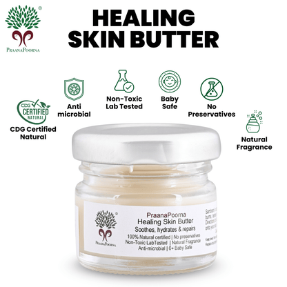Healing Skin Butter - 25g – Body Butter on Brown Living™. SKU: 133-08237-praanapoorna-SKUB1. Img 3.