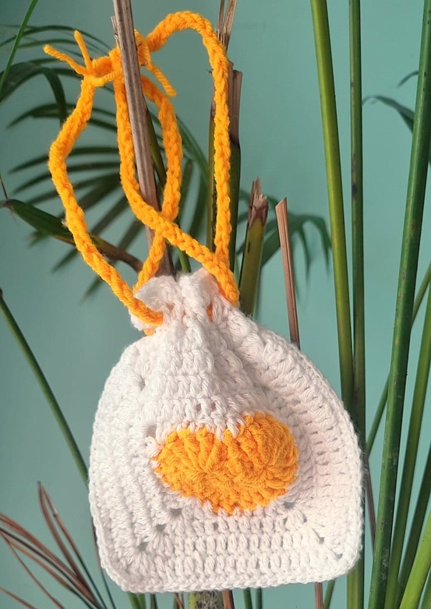 Heart Crochet Potli – Handbags by Kauseyah available on Brown Living™. . SKU: KSJ27. Img 1.