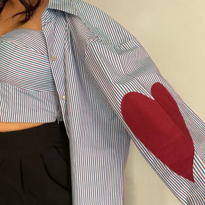 Heartfield Set – Stylish Cotton Shirt Set for Women – Womens Shirt on Brown Living™. SKU: ER - HEARTFIELD - SET - XS - 001. Img 3.