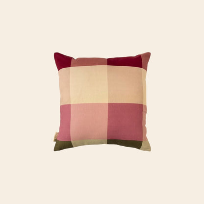 Hearth Plaid Cushion Cover | Handwoven Plaid Cushion In Natural Tones – Home Decor on Brown Living™. SKU: CU0011. Img 1.