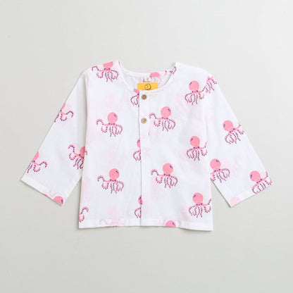 Hearty Octopus - Unisex Infant Cottom Nightwear | Verified Sustainable by Brown Living™