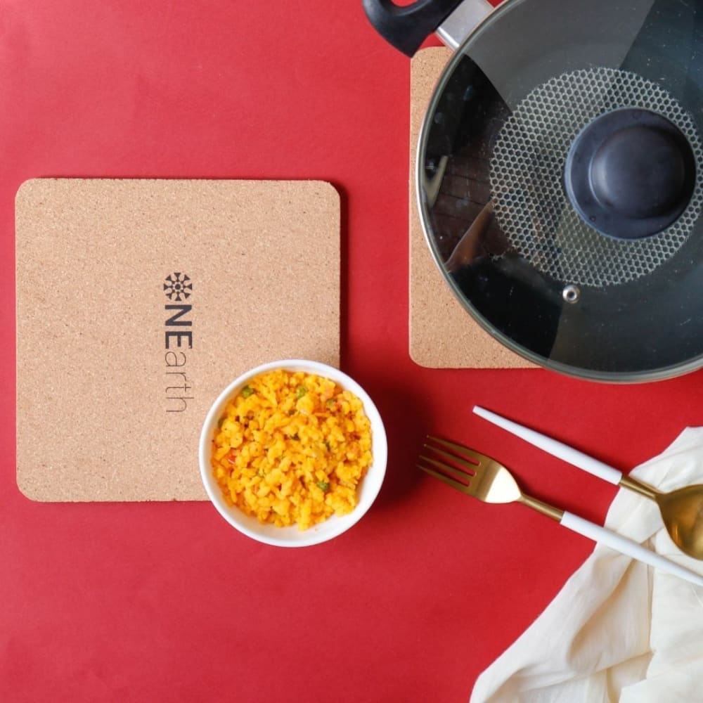 Heat Resistant Cork Trivets – Kitchen Organizers on Brown Living™. SKU: OEP183a. Img 2.