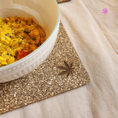 Heat - resistant Hemp Wood Trivets – Table Essentials on Brown Living™. SKU: HI02024. Img 2.