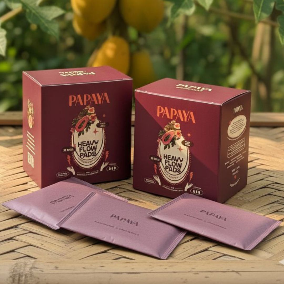 Heavy Flow Menstrual Pads | Pack of 18 – Sanitary Pad on Brown Living™. SKU: PPHF18. Img 2.