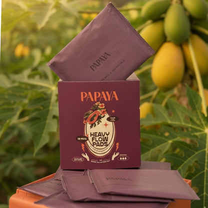 Heavy Flow Menstrual Pads | Pack of 18 – Sanitary Pad on Brown Living™. SKU: PPHF18. Img 1.