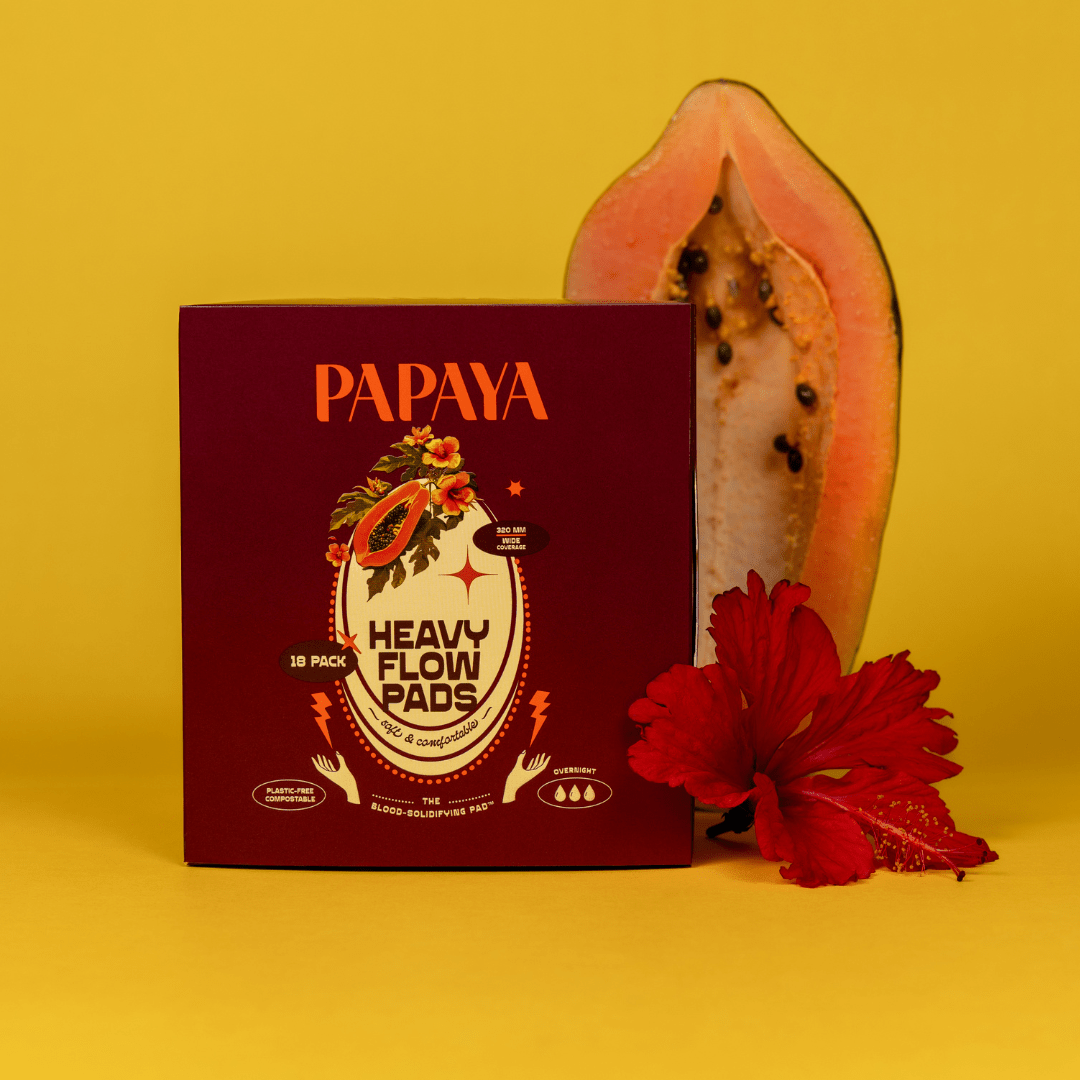 Heavy Flow Menstrual Pads | Pack of 18 – Sanitary Pad on Brown Living™. SKU: PPHF18. Img 2.