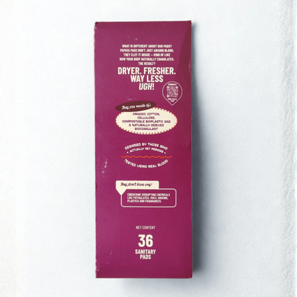 Heavy Flow Menstrual Pads Pack Of 36 | High Absorbency Pads – Sanitary Pad on Brown Living™. SKU: PPHF36. Img 2.