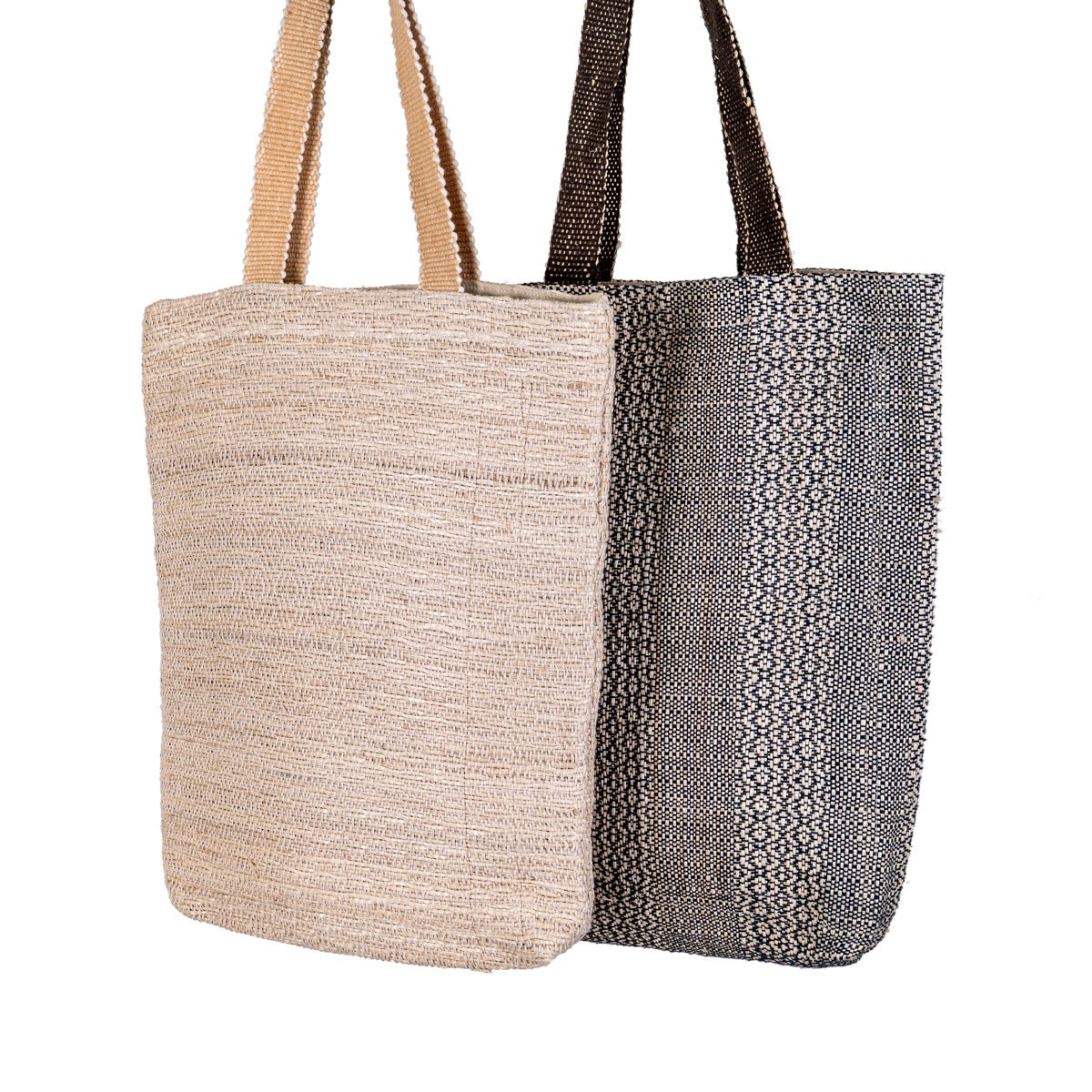 Heera Hand - Woven Tote Bag | Artisan - Made Everyday Carry Tote – Bags on Brown Living™. SKU: S22WHEETO147-CB. Img 5.
