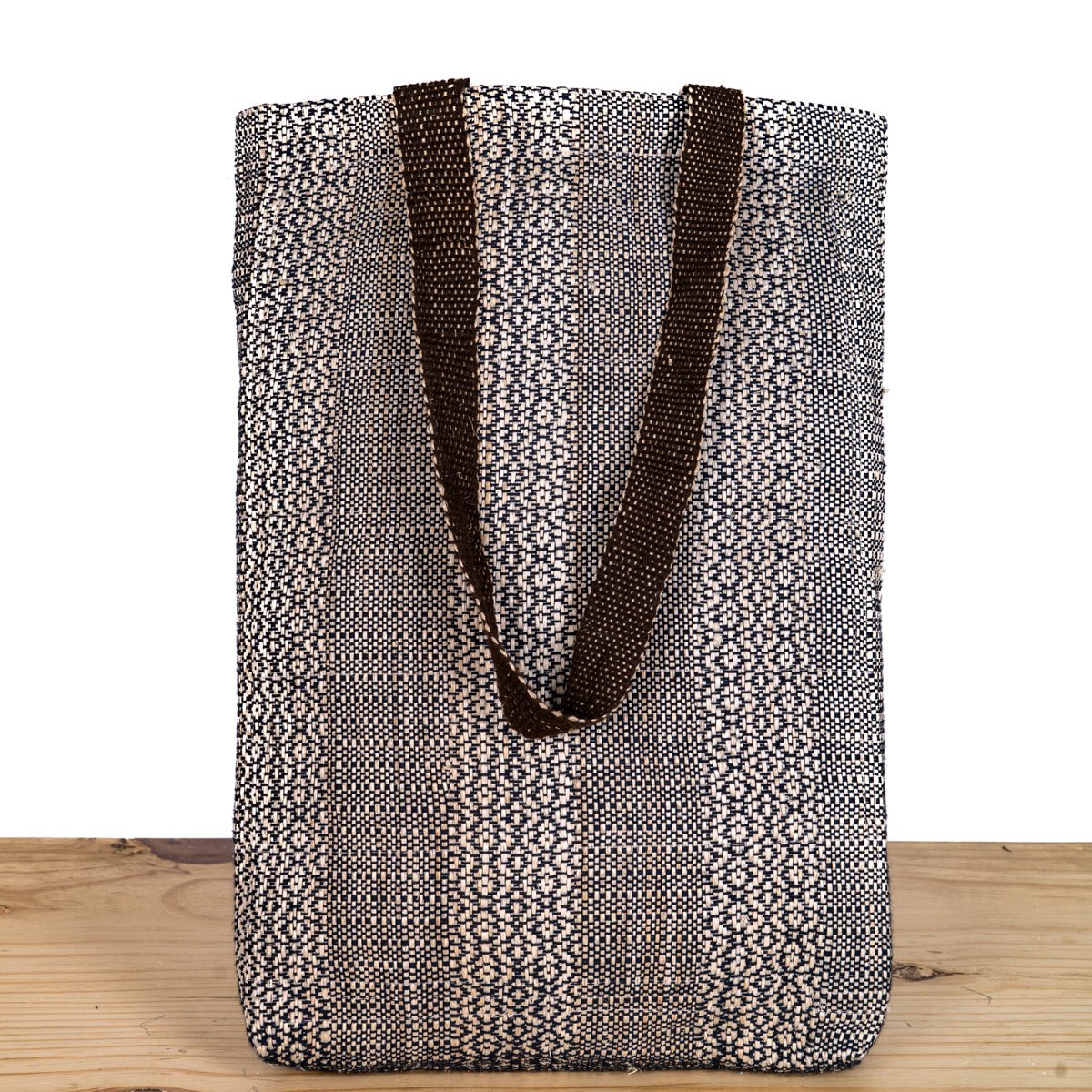 Heera Hand - Woven Tote Bag | Artisan - Made Everyday Carry Tote – Bags on Brown Living™. SKU: S22WHEETO147-CB. Img 2.