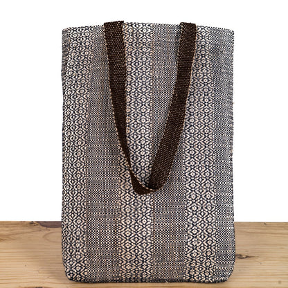 Heera Hand - Woven Tote Bag | Artisan - Made Everyday Carry Tote – Bags on Brown Living™. SKU: S22WHEETO147-CB. Img 2.