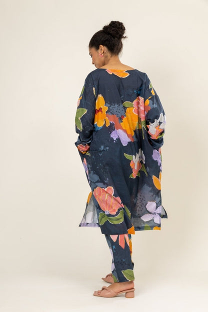 Helen Upcycled Cotton Floral Kaftan | Verified Sustainable by Brown Living™